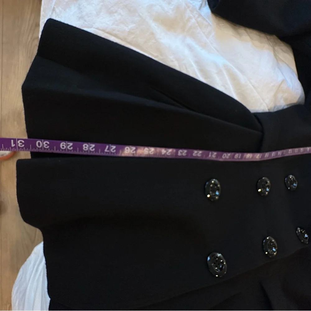 Bebe Black Double-Breasted Women's Pea coat size large - Picture 8 of 8